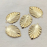 100pcs Brass Charm Leaf Pendants For DIY Jewelry Making