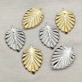 100pcs Brass Charm Leaf Pendants For DIY Jewelry Making