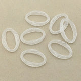 400pcs Acrylic Clear Frosted Oval Beads DIY Jewelry Findings