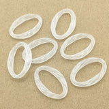 400pcs Acrylic Clear Frosted Oval Beads DIY Jewelry Findings