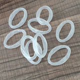 400pcs Acrylic Clear Frosted Oval Beads DIY Jewelry Findings