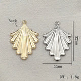 100pcs Brass Leaf Charms for Jewelry Making