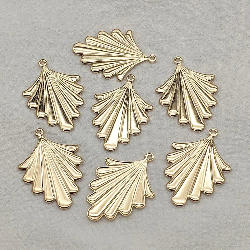 100pcs Brass Leaf Charms for Jewelry Making
