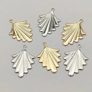 100pcs Brass Leaf Charms for Jewelry Making