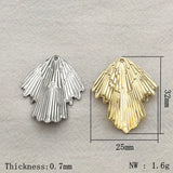 Brass Leaf Pendants 100pcs for DIY Jewelry Making