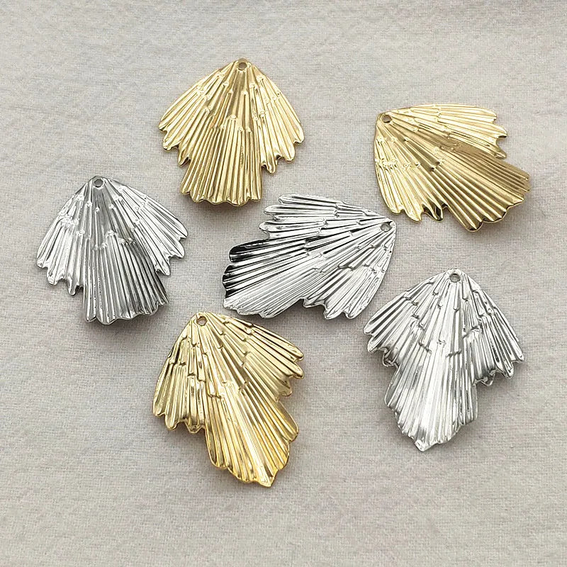 Brass Leaf Pendants 100pcs for DIY Jewelry Making