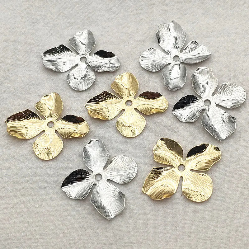 Brass Flower Spacer 32x28mm 100pcs for DIY Jewelry Making