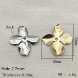 Brass Flower Spacer 32x28mm 100pcs for DIY Jewelry Making