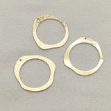 32x34mm Brass Round Charm Pendants - 50pcs for DIY Jewelry Making