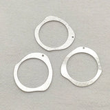 32x34mm Brass Round Charm Pendants - 50pcs for DIY Jewelry Making