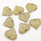 Bronzing Heart Beads for Jewelry Making - 100pcs