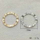 33mm 50pcs Brass Pendants Rings Charm For DIY Jewelry Findings