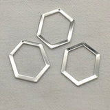 Arrival! Brass Hexagon Charm Pendants for DIY Jewelry