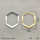 Arrival! Brass Hexagon Charm Pendants for DIY Jewelry