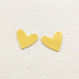 Acrylic Heart Charm for Necklace/Earring DIY Parts - 100pcs