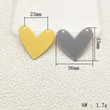 Acrylic Heart Charm for Necklace/Earring DIY Parts - 100pcs