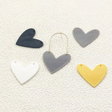 Acrylic Heart Charm for Necklace/Earring DIY Parts - 100pcs