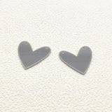 Acrylic Heart Charm for Necklace/Earring DIY Parts - 100pcs