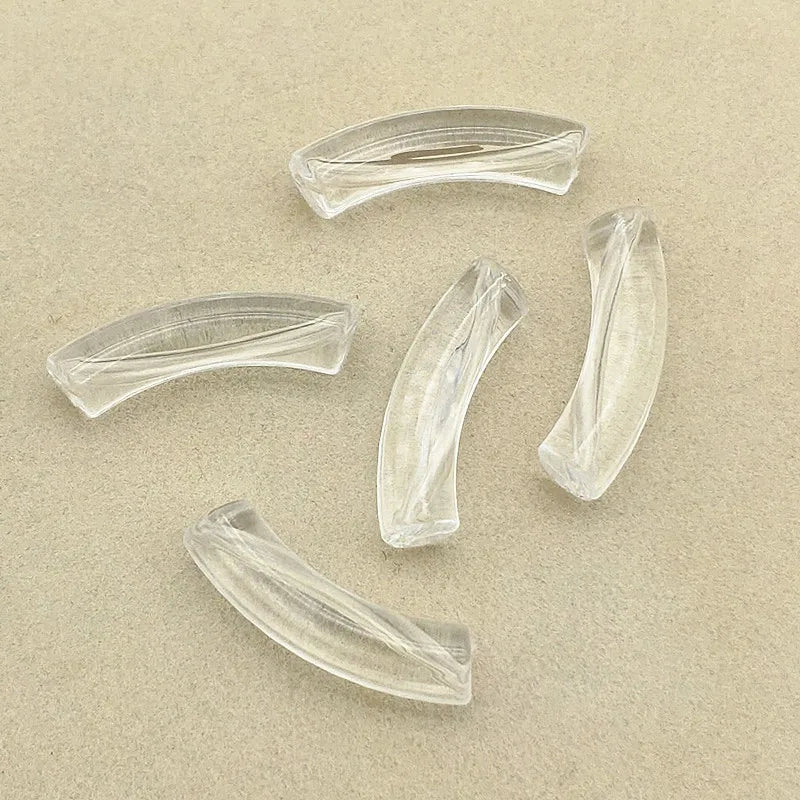 300pcs Acrylic Faceted Tubular Beads DIY Jewelry Findings