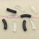300pcs Acrylic Faceted Tubular Beads DIY Jewelry Findings