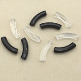 300pcs Acrylic Faceted Tubular Beads DIY Jewelry Findings