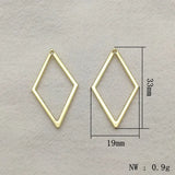 Arrival! 33x9mm 100pcs Zinc Alloy Rhombus Charm for Jewelry DIY