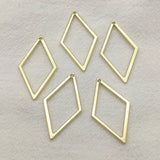 Arrival! 33x9mm 100pcs Zinc Alloy Rhombus Charm for Jewelry DIY