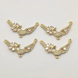 CZ Flower Necklace Pendants 20pcs DIY Jewelry Findings