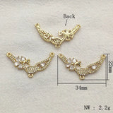 CZ Flower Necklace Pendants 20pcs DIY Jewelry Findings