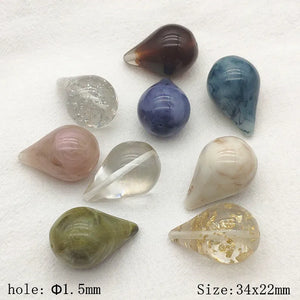 Arrival! 30pcs Resin Drop Beads Necklace Earring Parts DIY Jewelry Findings