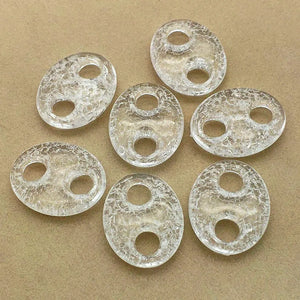 Clear Oval Crack Beads For DIY Necklace Earrings, 120pcs