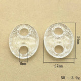 Clear Oval Crack Beads For DIY Necklace Earrings, 120pcs