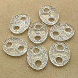 Clear Oval Crack Beads For DIY Necklace Earrings, 120pcs