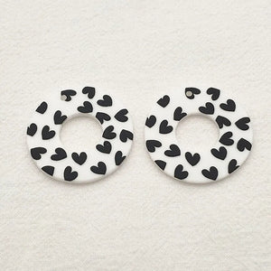 Arrival! 35mm 50pcs Pendants Ring Charm Jewelry Findings & Components