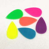 100pcs Acrylic Neon Drop Charm Earring DIY Parts