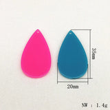100pcs Acrylic Neon Drop Charm Earring DIY Parts