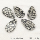 Acrylic Crack Effect Drop Charm Earring DIY Jewelry Findings