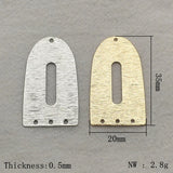 50pcs Brass Oval Pendants for DIY Jewelry Making