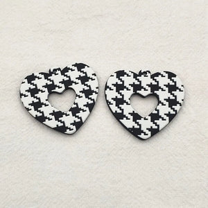 Heart Charm Pendants for Earrings DIY 50pcs