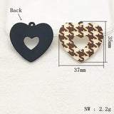 Heart Charm Pendants for Earrings DIY 50pcs