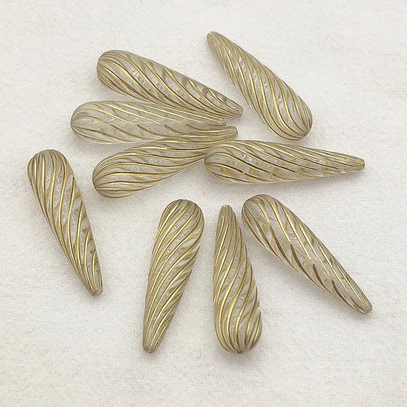 Arrival! 36X10mm 240pcs Bronzing Drop Beads for DIY Jewelry