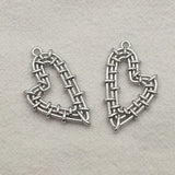 Heart Charm Pendants for DIY Necklace/Earrings, 100pcs