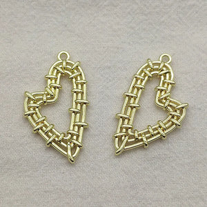 Heart Charm Pendants for DIY Necklace/Earrings, 100pcs