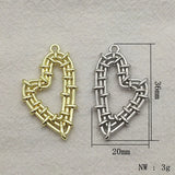 Heart Charm Pendants for DIY Necklace/Earrings, 100pcs