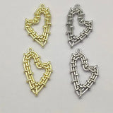 Heart Charm Pendants for DIY Necklace/Earrings, 100pcs