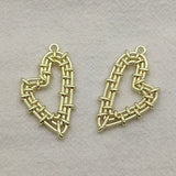 Heart Charm Pendants for DIY Necklace/Earrings, 100pcs