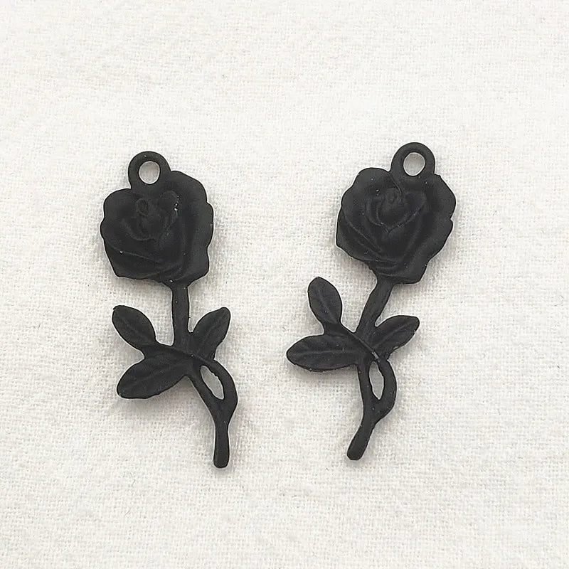 Flower Charm Pendant for DIY Jewelry Making, 100pcs