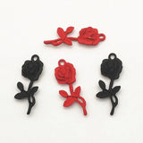 Flower Charm Pendant for DIY Jewelry Making, 100pcs