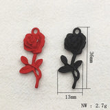 Flower Charm Pendant for DIY Jewelry Making, 100pcs