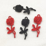 Flower Charm Pendant for DIY Jewelry Making, 100pcs